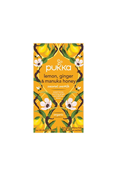 Pukka Lemon, Ginger & a touch of Manuka Honey Organik Bitki Çayı