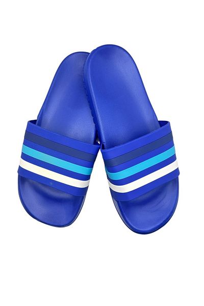 TECOS Papuci de plaja sau piscina pentru barbati, Tecos®, albastru deschis, marimea 45, 27.5 cm,usori