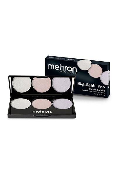 Mehron Highlight-Pro 3 Shade Palette Cool, 10.5g