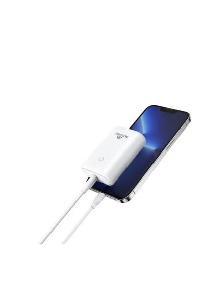 MOOGMAX 10000mAh Card-Sized Power Bank with 20W Fast Charging, Dual USB and Type-C Ports with LED Display - Black