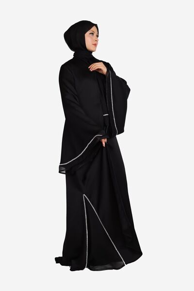 HARİKA WEAR Vip Tasarım Kristal Detayli Ferace (SADECE ABAYA VE ŞAL) -