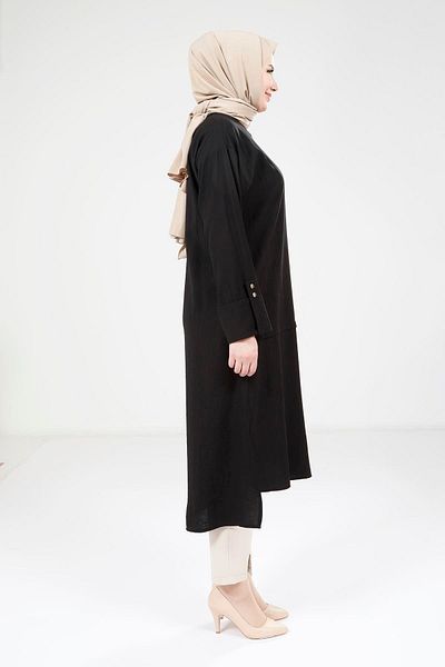 Beyza Μαύρο Wear and Go με κουμπωτά 9239