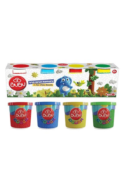 Bubu Play Dough 500 gr 4 Colors Safe for Children