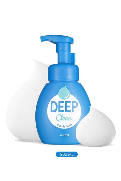 Missha 200ml a'Pieu Deep Clean Bubble - Moisturizing Cleansing Foam with Soda and Carbonate