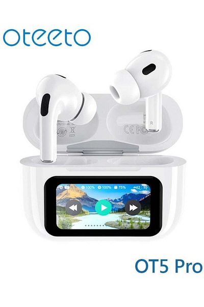 OTEETO OT5 Pro Wireless Earbuds With Smart Display Hi-Fi Sound Quality and Noise Cancellation
