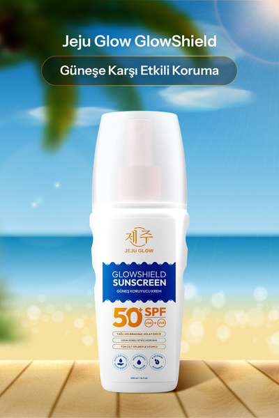 JEJU GLOW Glowshield Spf 50 Sun Lotion – Face and Body – Broad Spectrum Protection - Moisturizing Formula 200 ml