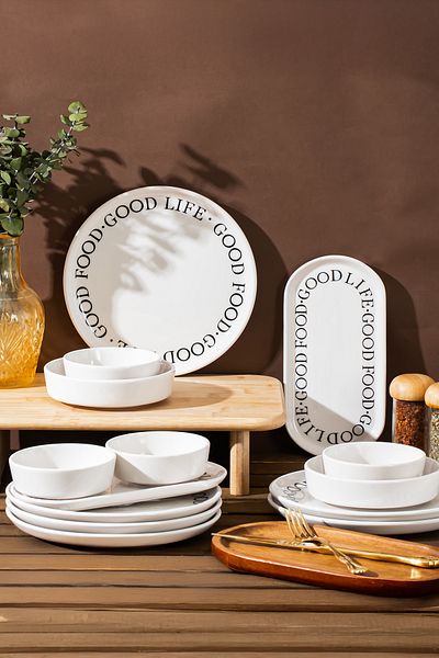Perotti Good 28 Piece Breakfast Set Breakfast Set for 12 People