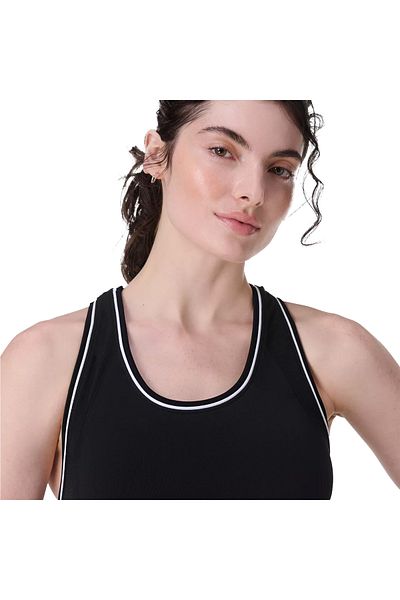 Sweaty Betty Athlete Crop Seamless Workout Women's Black Running T-Shirt