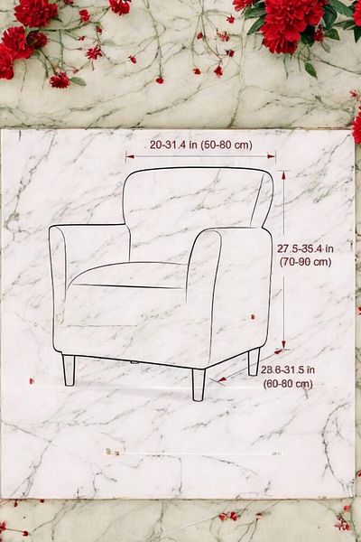 NEFİS HOME Jacquard Tree Bark Pattern Single Sofa Cover / Seat Cover 1 Piece