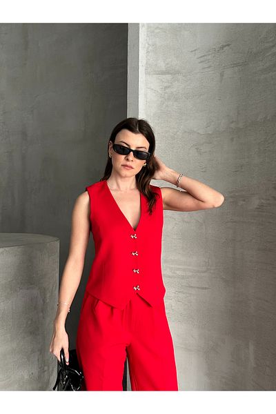 Bak'ap Vestă căptușită cu blazer cu fundă și panglică