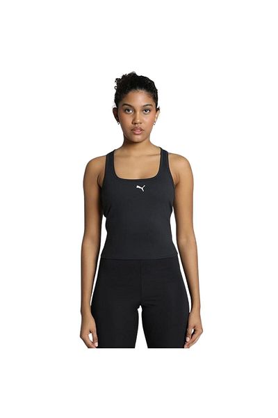 Puma Cloudspun Mesh 2in1 Tank Women's Black Running Tank Top