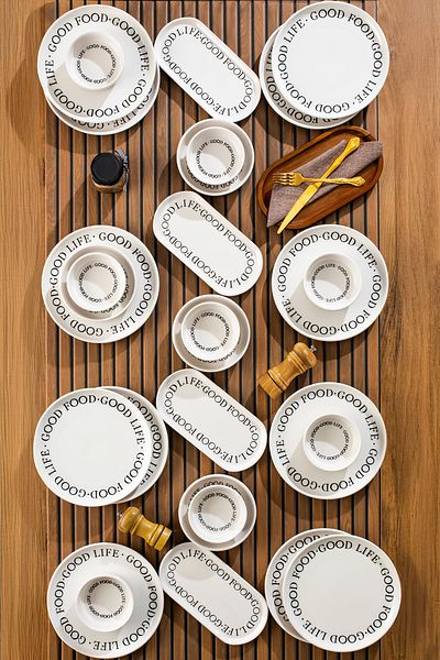 Perotti Good 28 Piece Breakfast Set Breakfast Set for 12 People