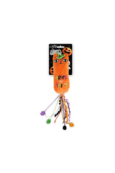 All For Paws Naughty or Trick Cat Pumpkin Kicker Cat Toy