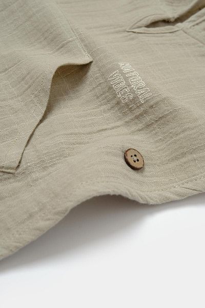 Magu Unisex Children's Cotton Beige Muslin Poncho Towel