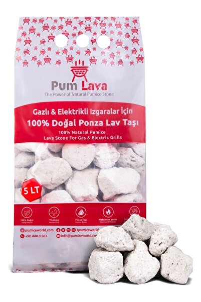 Pumice World Lav Taşı Tüplü Mangallara Uyumlu Beyaz Tüplü Mangal Kömürü