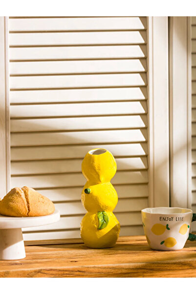 LC Waikiki LCW HOME Sari Dekoratif Seramik Vazo 19 cm