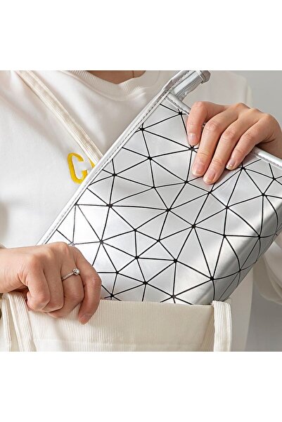 Eldes Travel and Makeup Bag Silver – Practical Design, Stylish and Organized ...