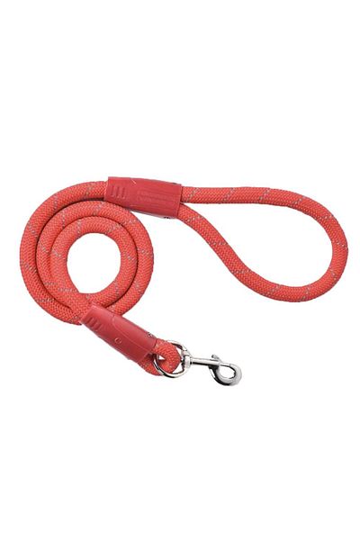 PUFO Lesă confortabilă pentru câini, 110 cm, sistem de carabină cu pivot, durabilă, roșie