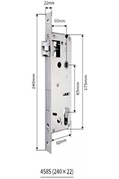 AKADA Smart Lock for Wooden and Iron Doors, Black Color RE-22
