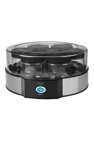 adler Adler AD4476 yogurt maker, 7 jar compartments, Black/Silver