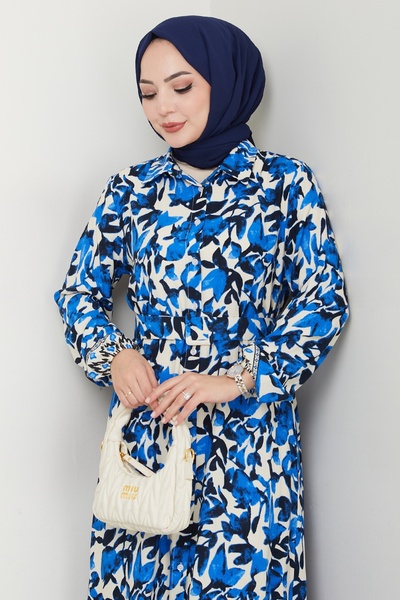 InStyle Пастельне віскозне плаття з квітковим візерунком, блакитний