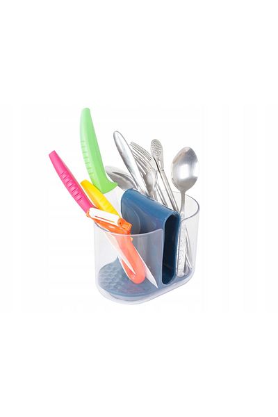 zola Organizator bucatarie universal, 2 compartimente, tava detasabila, 16x10x13 cm, albastru