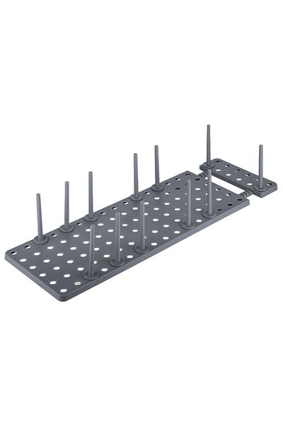 zola Organizator bucatarie extensibil, 12 pini, pentru vase, 40-54x15 cm, ajustabil, gri