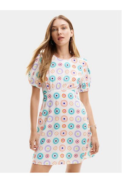 Desigual Rochie de vară pentru femei 24SWVW44 Alb