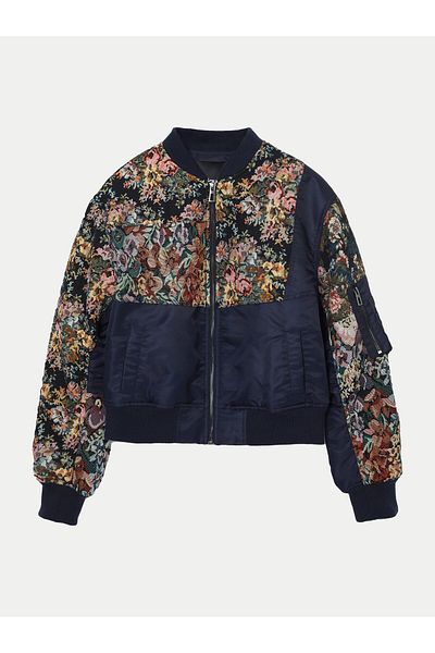 Desigual Women's Bomber Jacket 24WWEWB1 Black
