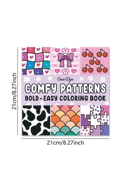OBRO Carte de Colorat Adulti, Coco Wyo, Comfy Patterns, Modele, Mandala Animale, 52 pagini, 21 x 21 cm