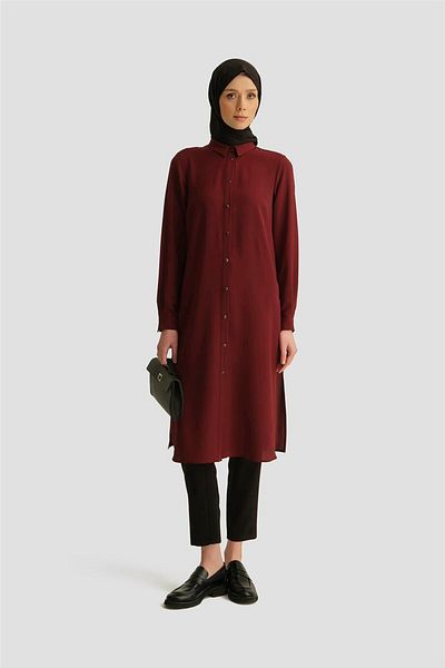 Armine A Logo Tunic 25Yh411 Claret Red