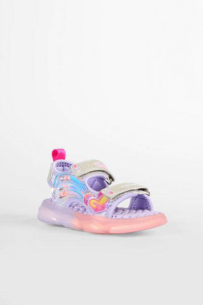 Vicco Lighted Girls Sandals Powder