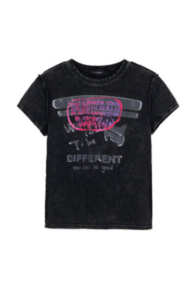 Desigual Women's T-Shirt 25SWTKX6 Gray