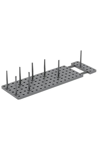 zola Organizator bucatarie extensibil, 12 pini, pentru vase, 40-54x15 cm, ajustabil, gri