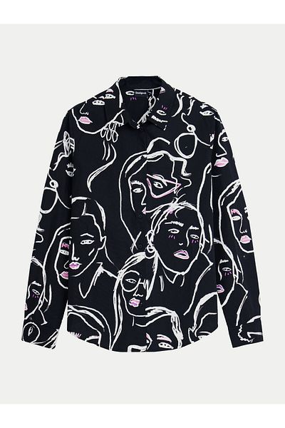 Desigual Women's Shirt 24WWCW34 Black