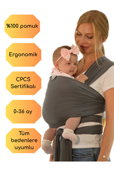 %100 Pamuk CPCS Sertifikalı Sling Bebeğinizin Konforu ve Güvenliği İçin Bebek Taşıma Şalı