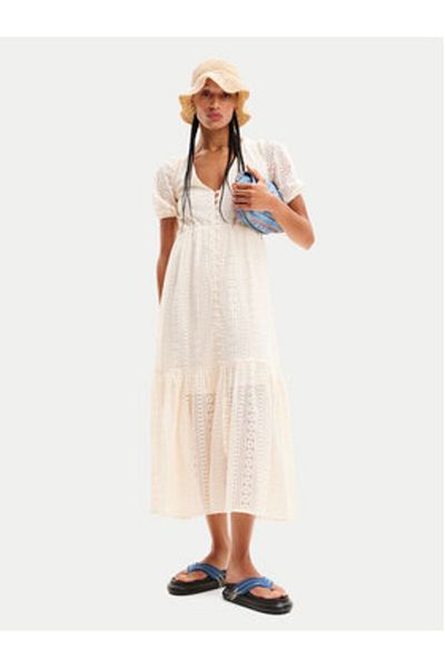 Desigual Rochie de vară pentru femei 24SWVW05 Alb