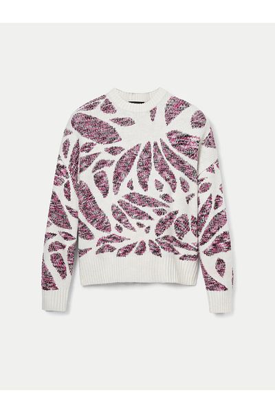 Desigual Pulover de damă 24WWJF57 Ecru