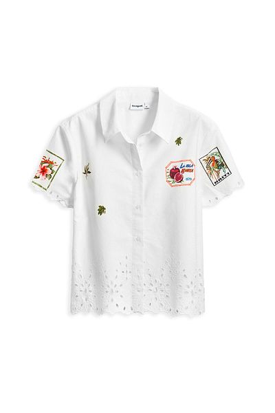 Desigual Cămașă de damă 25SWCW17 Alb