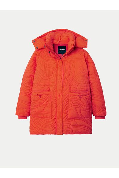 Desigual Women Winter Jacket 24WWEWAC Orange