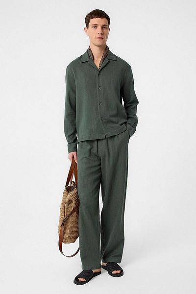 Antioch Khaki Textured Men's Shirt