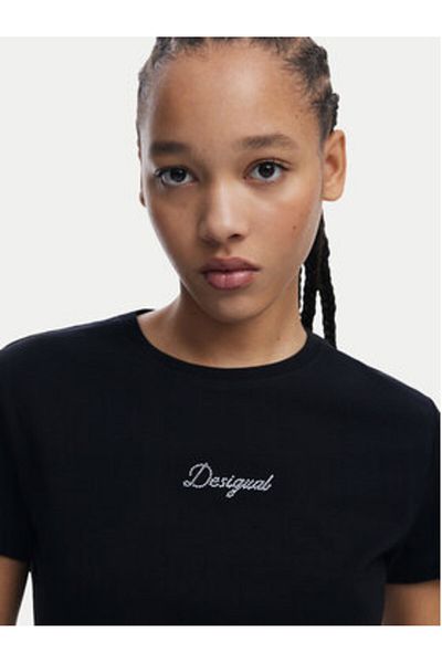 Desigual Women's T-Shirt 25SWTK15 Black