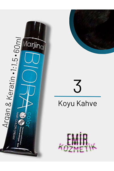 Marjinal Biora Saç Boyası - 3 Koyu Kahve