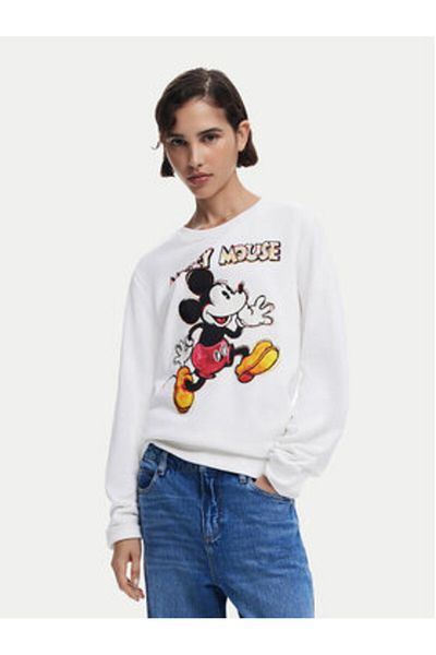 Desigual Women's Sweatshirt 25SWSK45 Ecru
