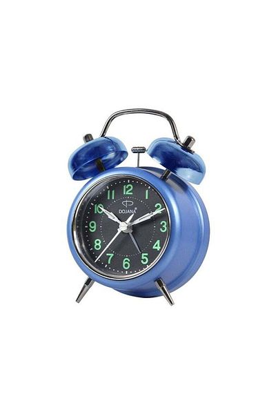 dojana Silent plastic Alarm Clock with Twin Bell