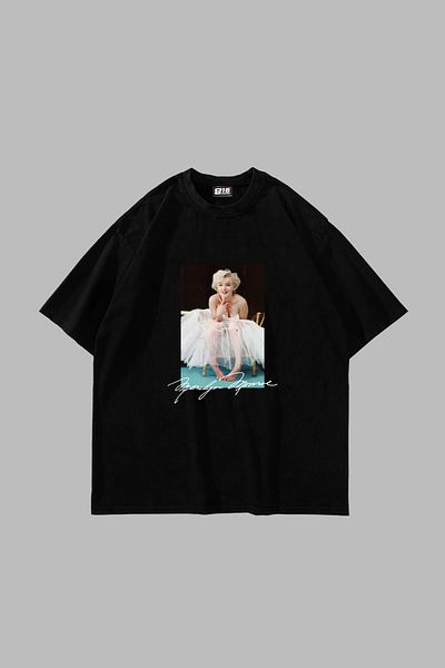 Sekizbiraltı Μαύρο μπλουζάκι με στάμπα με στάμπα της Marilyn Monroe