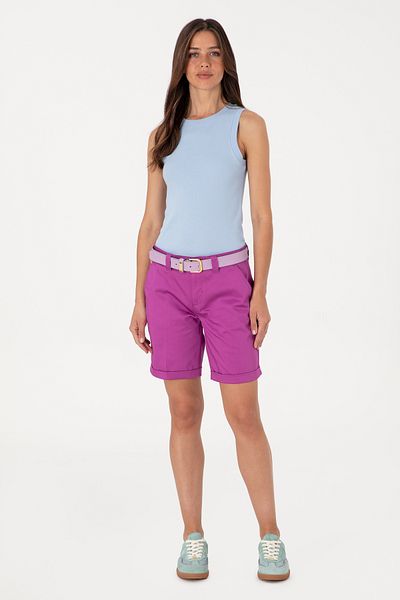 U.S. Polo Assn. Pantaloni scurți țesuți violet pentru femei 50299160-VR037