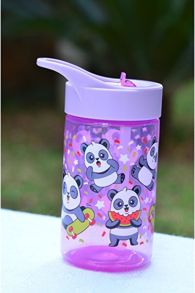 Peaceful Bpa Free 430 Cc Sevimli Panda Desenli Katlanabilir Pipetli Suluk Ve Matara 3 Al 2 Öde