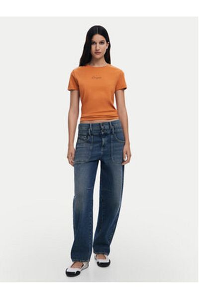 Desigual Women's T-Shirt 25SWTK15 Orange