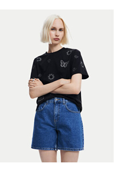 Desigual Tricou damă 24WWTK96 negru